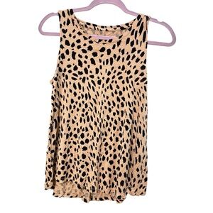 Women’s Apt. 9 Tan and Black Animal Print  Sleeveless Tank Top